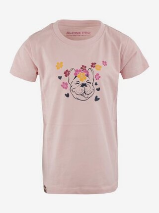 Růžové dětské tričko ALPINE PRO MOLKO