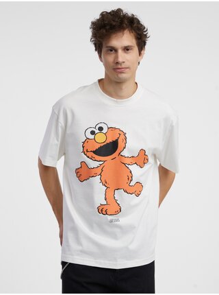 Bílé pánské oversize tričko ONLY & SONS Sesame Street