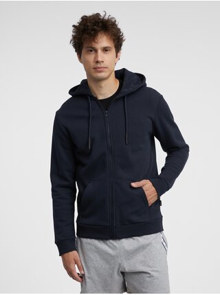 Tmavě modrá pánská basic mikina na zip s kapucí ONLY & SONS Ceres