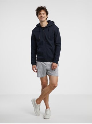 Tmavě modrá pánská basic mikina na zip s kapucí ONLY & SONS Ceres