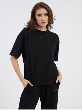 Černé dámské oversize tričko HUGO