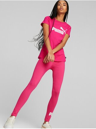 Tmavo ružové dámske tričko Puma ESS