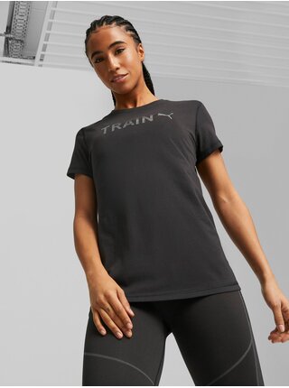 Čierne dámske športové tričko Puma Train