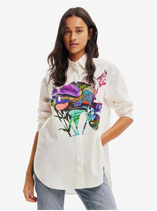 Bílá dámská košile Desigual Rose Lacroix