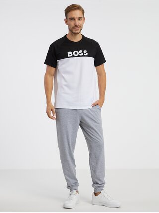 Černo-bílé pánské tričko Hugo Boss