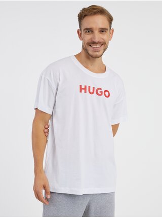 Bílé pánské tričko HUGO