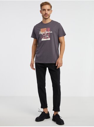 Šedé pánské tričko Pepe Jeans Melbourne