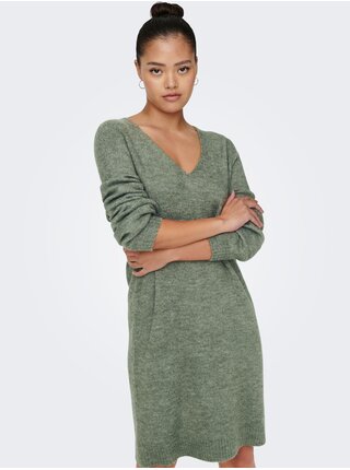Zelené dámske melírované svetrové šaty JDY Elanora