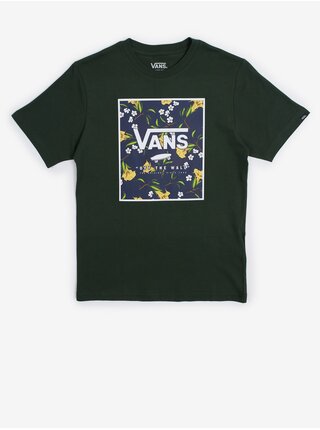 Tmavozelené chlapčenské tričko VANS Print Box