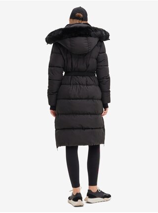 Černý dámský zimní prošívaný kabát Desigual Surrey