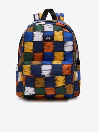 Žlto-modrý kockovaný batoh VANS Old Skool H2O Backpack
