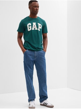 Tmavě zelené pánské tričko s logem GAP 