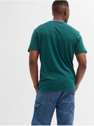 Tmavě zelené pánské tričko s logem GAP 