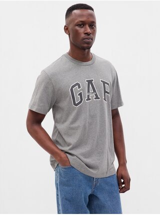Šedé pánske tričko s logom GAP 