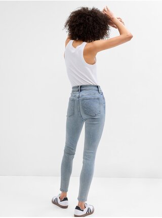 Světle modré dámské skinny fit džíny s vysokým pasem GAP