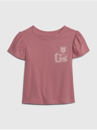 Starorůžové holčičí tričko Gap