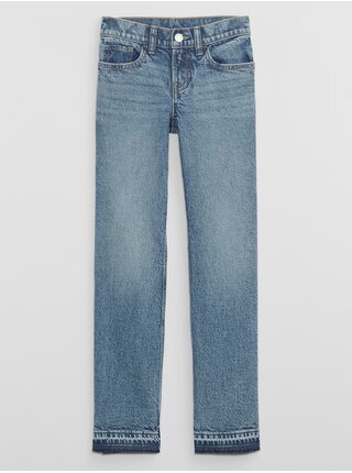 Modré dievčenské straight fit džínsy Gap