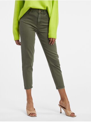 Zelené dámské zkrácené slim fit džíny ORSAY