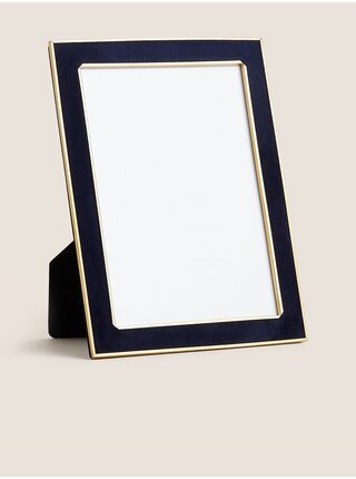 Tmavě modrý sametový foto rámeček 13 x 18 cm Marks & Spencer  