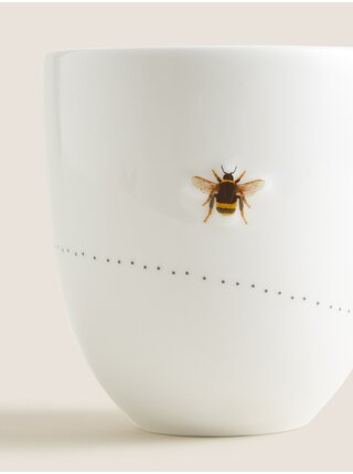Biely hrnček s motívom včely Marks & Spencer