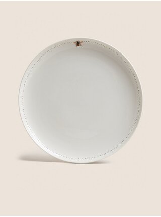 Sada dvou mělkých talířů s motivem včely v bílé barvě Marks & Spencer 