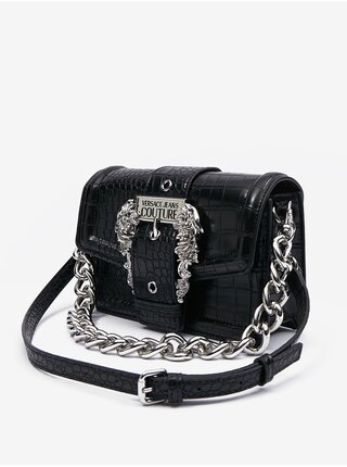 Černá dámská kabelka s krokodýlím vzorem Versace Jeans Couture