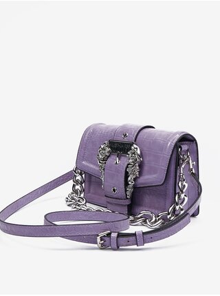 Fialová dámská kabelka s krokodýlím vzorem Versace Jeans Couture