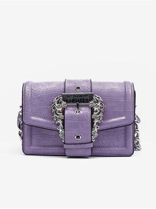 Fialová dámská kabelka s krokodýlím vzorem Versace Jeans Couture