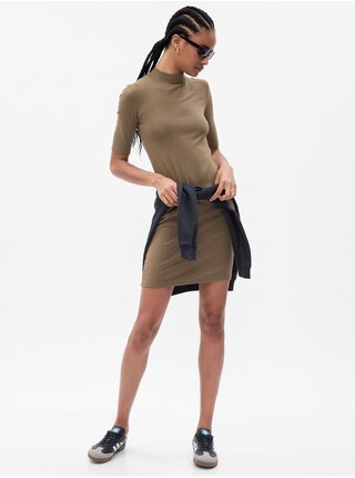 Khaki dámské basic mini šaty GAP