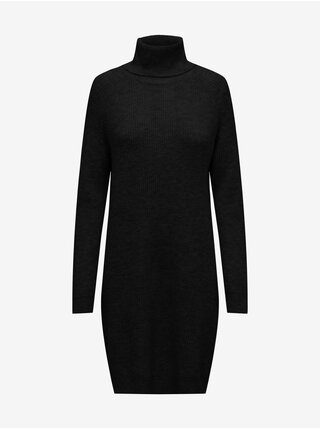 Čierne dámske melírované svetrové šaty ONLY Silly