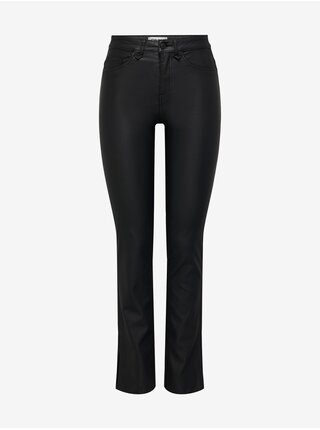 Čierne dámske koženkové nohavice ONLY Fern