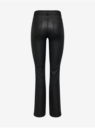 Černé dámské koženkové kalhoty ONLY Fern
