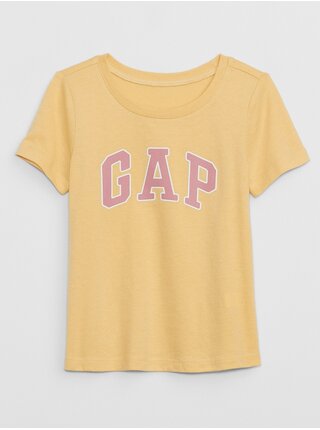 Žlté dievčenské tričko s logom GAP