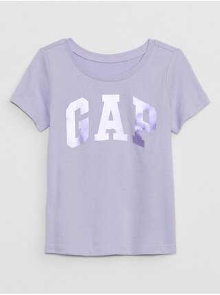 Svetlo fialové dievčenské tričko s logom GAP