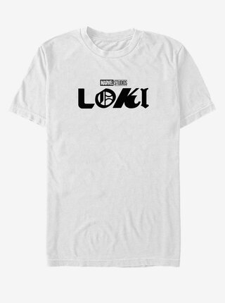 Bílé unisex tričko ZOOT.Fan Marvel Loki Logo  