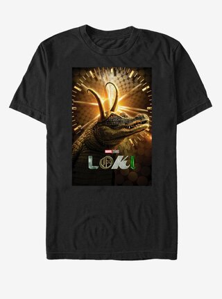 Černé unisex tričko ZOOT.Fan Marvel Alligator Loki Poster  