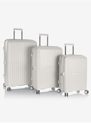 Sada tří cestovních kufrů v bílé barvě Heys Airlite S,M,L 