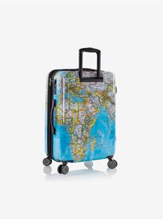 Modrý vzorovaný cestovní kufr Heys Journey 3G M 