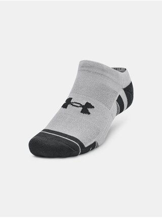 Sada tří párů unisex ponožek v bílé, černé a šedé barvě Under Armour UA Performance Tech 3pk NS   
