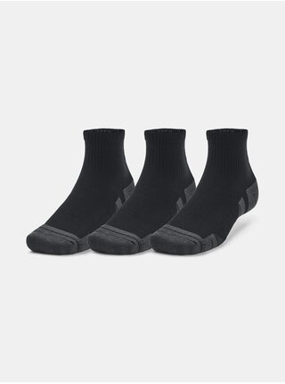 Súprava troch párov športových ponožiek v čiernej farbe Under Armour Performance Tech