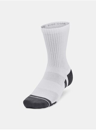 Súprava troch párov športových ponožiek v bielej farbe Under Armour Performance