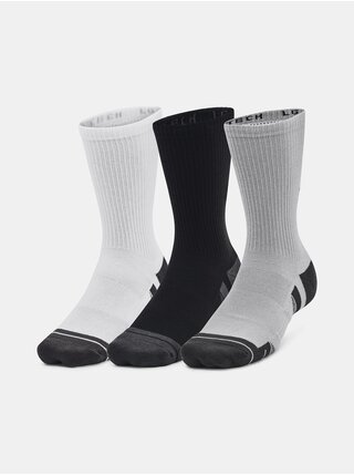 Súprava troch párov pánskych ponožiek v šedej, bielej a čiernej farbe Under Armour Performance