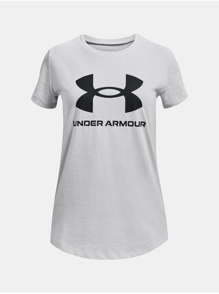 Světle šedé holčičí sportovní tričko Under Armour Sportstyle
