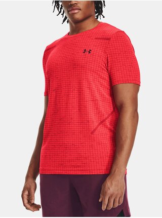 Červené pánské kostkované sportovní tričko Under Armour Vanish 