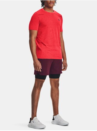 Červené pánské kostkované sportovní tričko Under Armour Vanish 