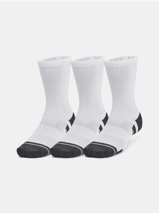 Sada tří pánských ponožek v bílé barvě Under Armour Performance 