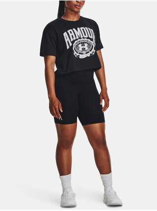 Čierne dámske športové crop top tričko Under Armour Collegiate