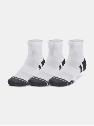 Sada troch párov unisex ponožiek v bielej farbe Under Armour UA Performance Tech 3pk Qtr 