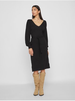 Černé dámské svetrové šaty VILA Ril