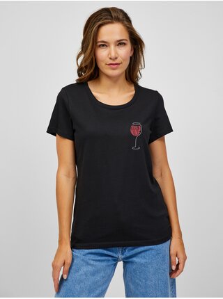 Černé dámské tričko ZOOT.Original Partners in wine 